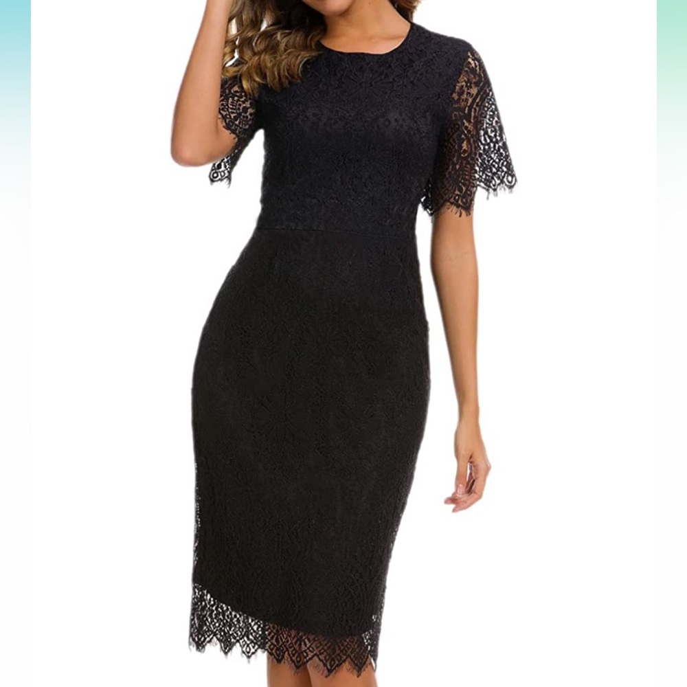 Eyelash Lace Little Black Dress - size small - New Without Tags